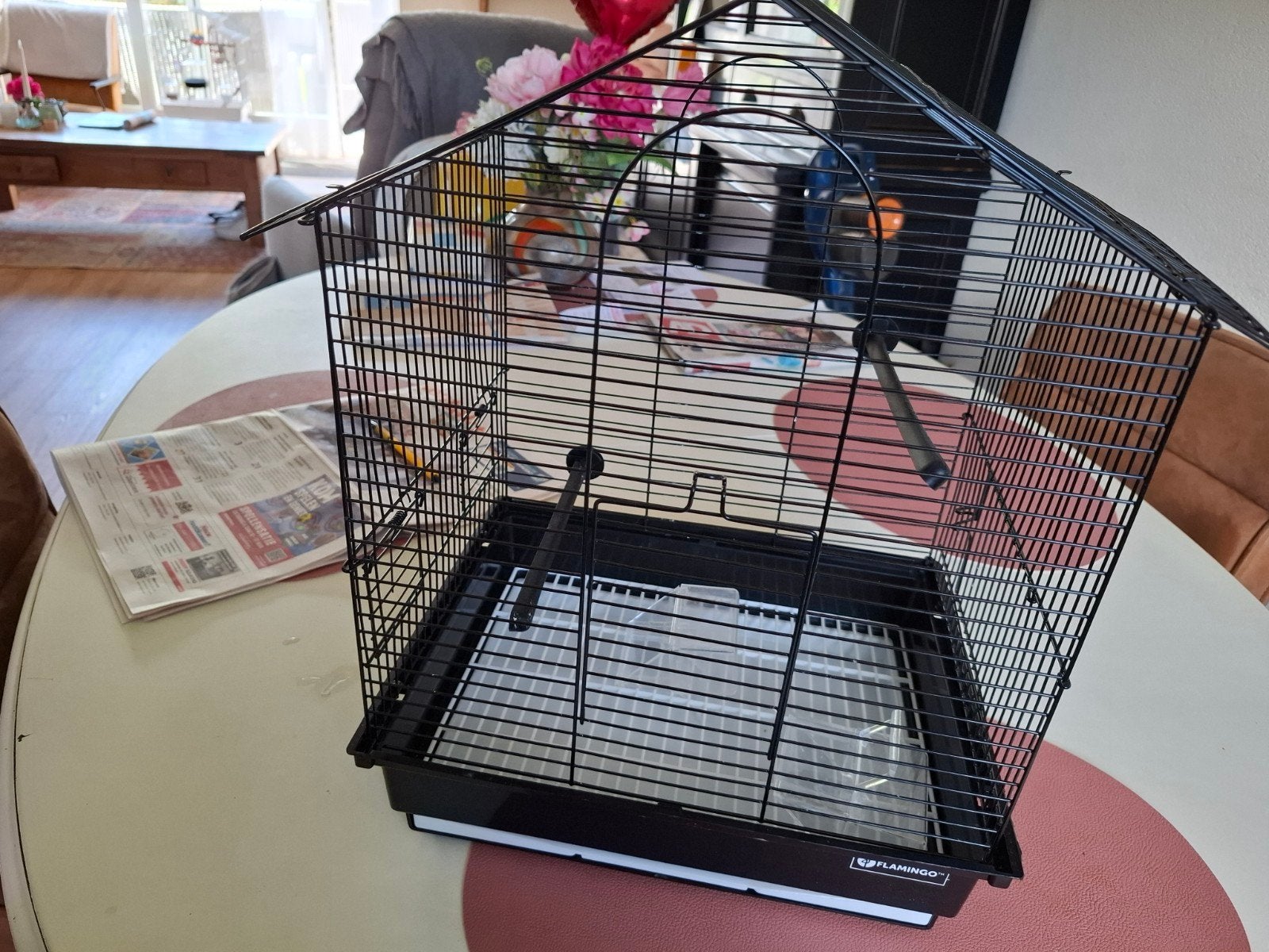 Te koop: parkietenkooi zgan, Dieren en Toebehoren, Ophalen of Verzenden, Zo goed als nieuw, Metaal, Vogelkooi