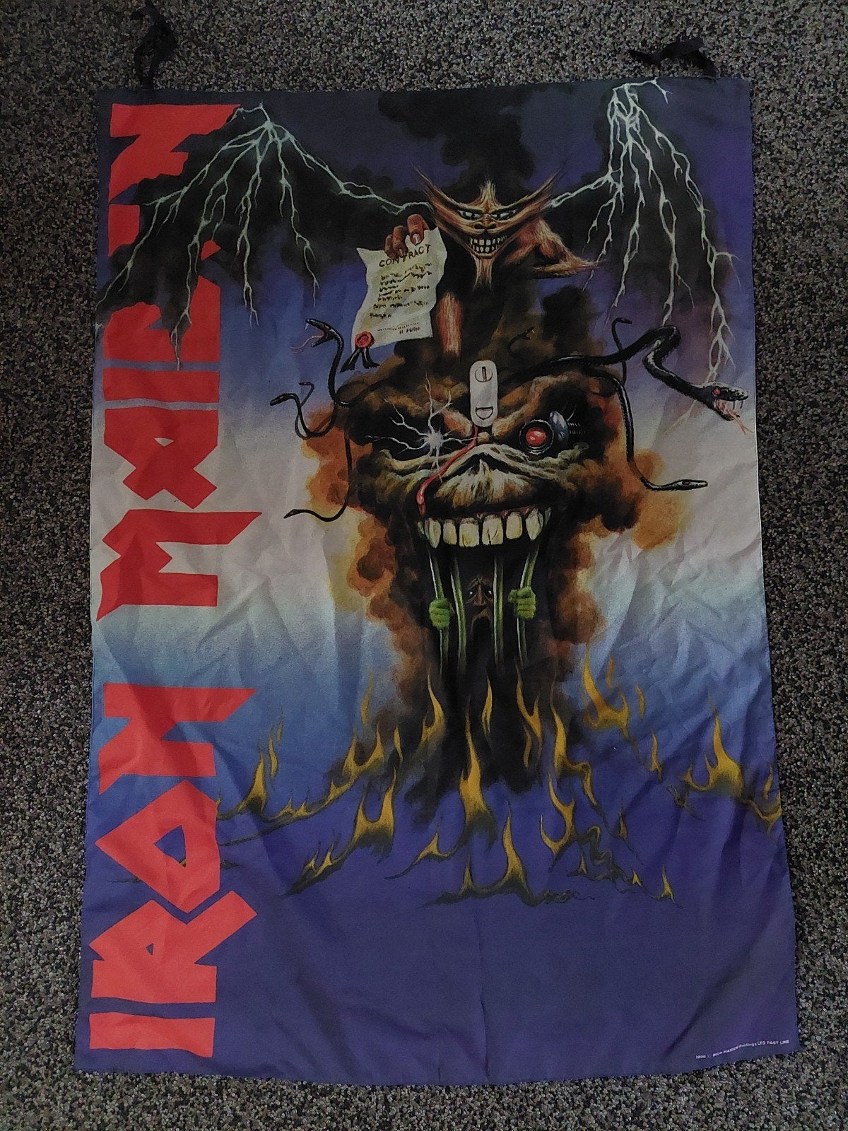 Iron Maiden "The Number of the Beast" vlag, Verzamelen, Ophalen of Verzenden, Gebruikt