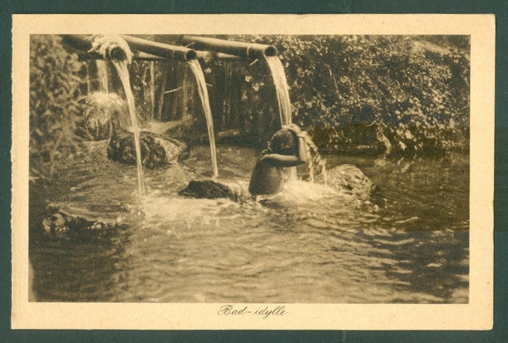 AK Nederlands Indie Lux Bad-idylle, Verzamelen, Ophalen of Verzenden, Voor 1920, Ongelopen, Gelderland