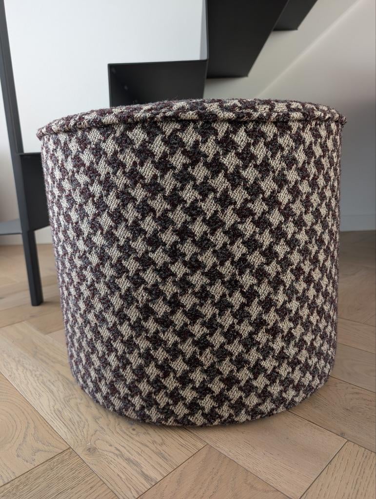 Poef aubergine, Minder dan 50 cm, Diba design, Rond, Nieuw