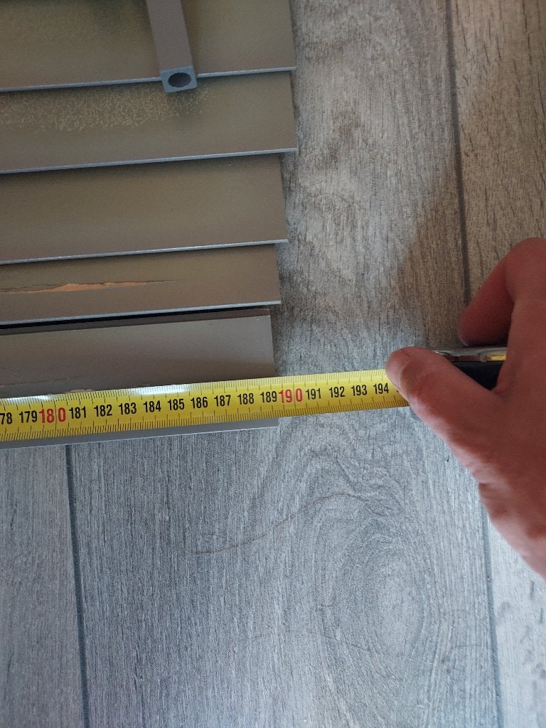 Jaloezie hout - grijs - 190x100cm, Ophalen, Jaloezie, Gebruikt, Hout