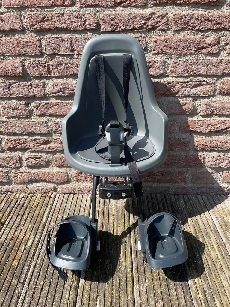 Bobike GO Mini fietsstoeltje - Grijs (9-15 kg), Ophalen, Gebruikt, Voetsteuntjes, Voorzitje