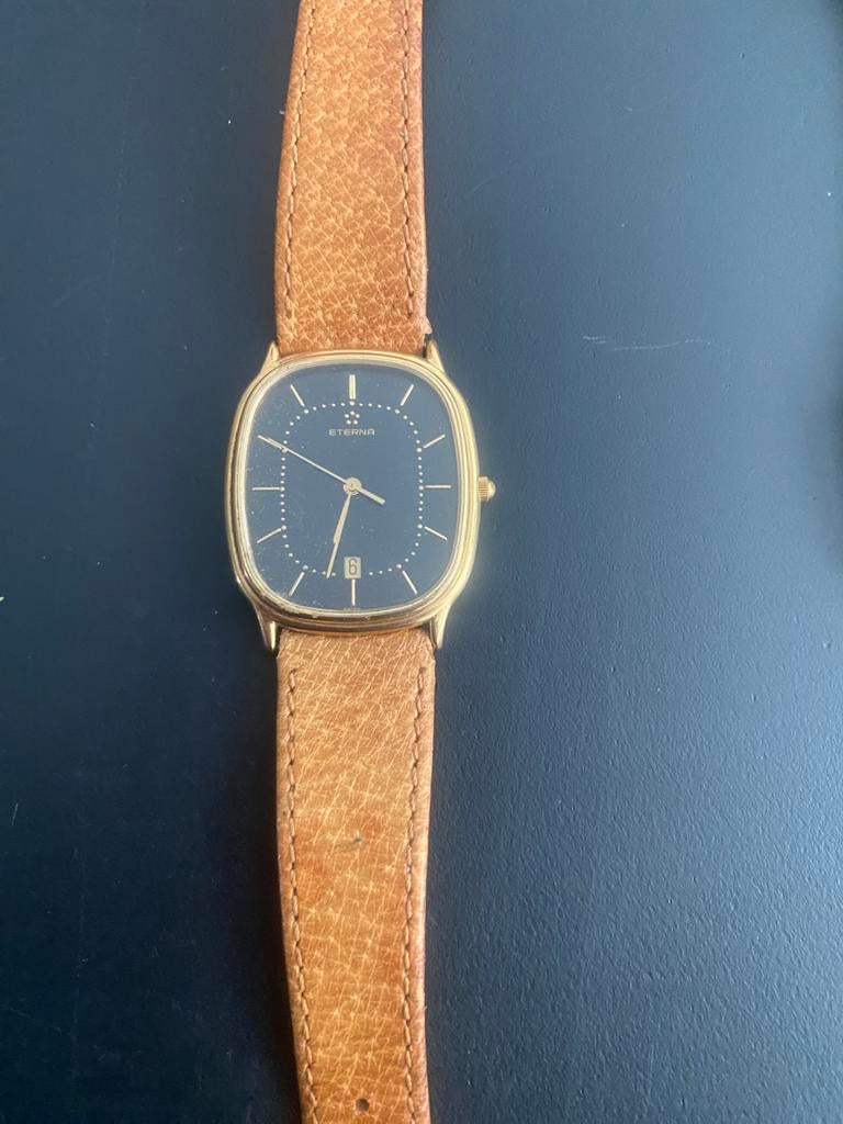 Eterna horloge heren quartz, Overige merken, Polshorloge, Ophalen of Verzenden, Goud