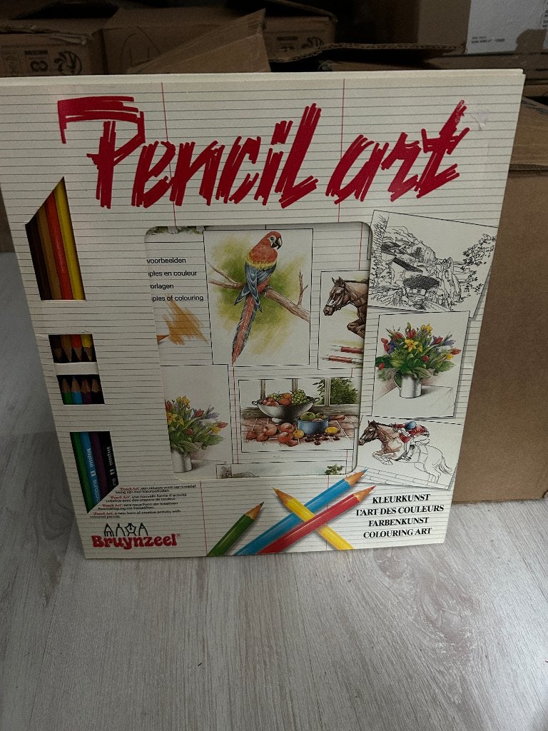 kleurplaten met potloden, Hobby en Vrije tijd, Tekenen, Ophalen of Verzenden, Nieuw, Potlood of Stift