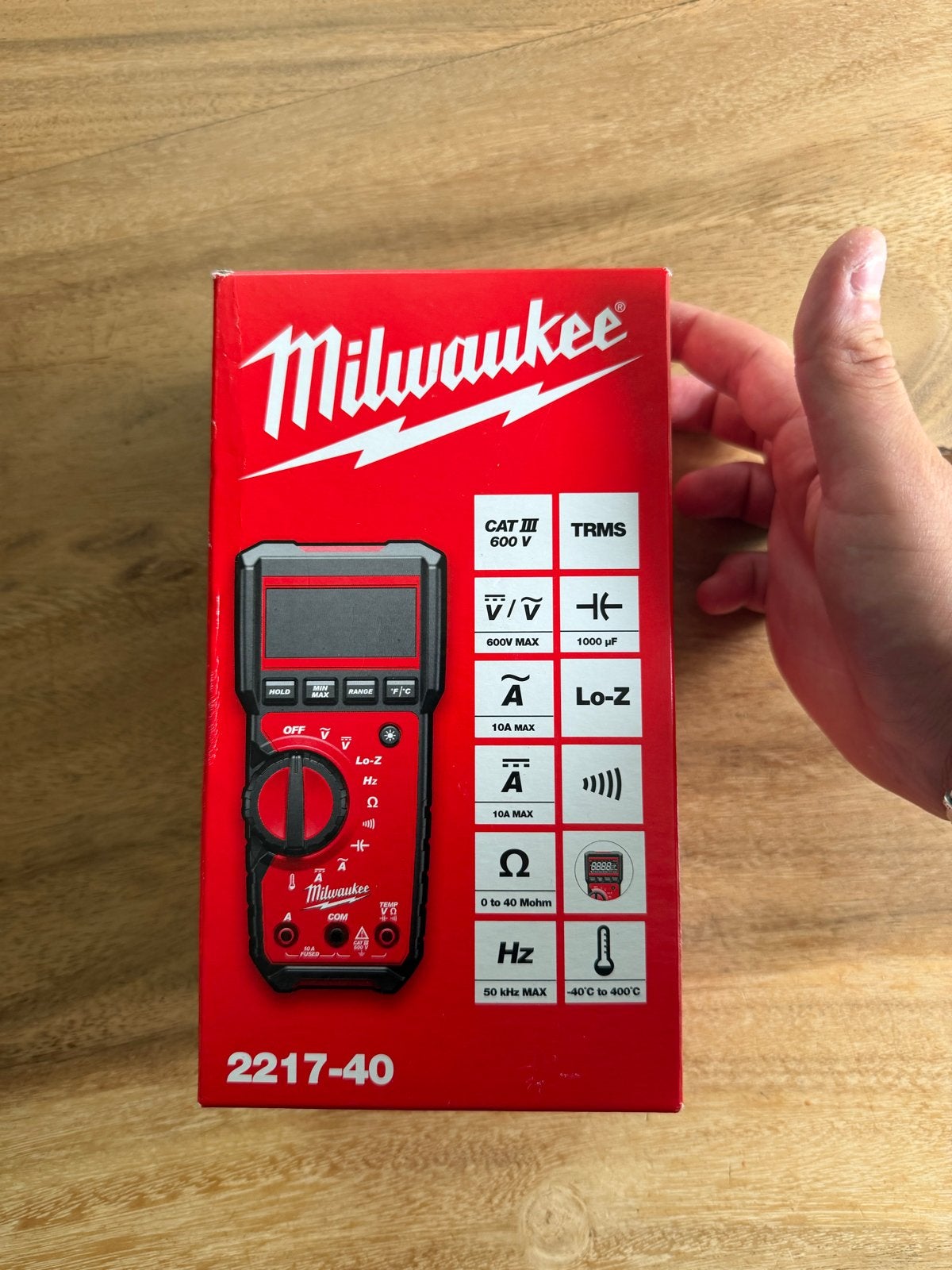 Milwaukee 2217-40 Digitale Multimeter TRMS, Doe-het-zelf en Verbouw, Meetapparatuur, Ophalen of Verzenden, Nieuw, Multimeter