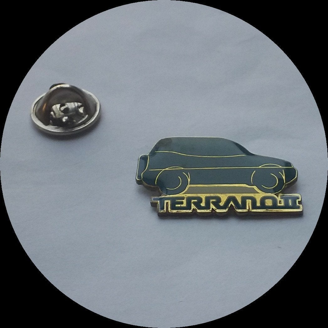 NISSAN Terrano II pin, blauw, Ophalen of Verzenden, Zo goed als nieuw, Transport, Speldje of Pin