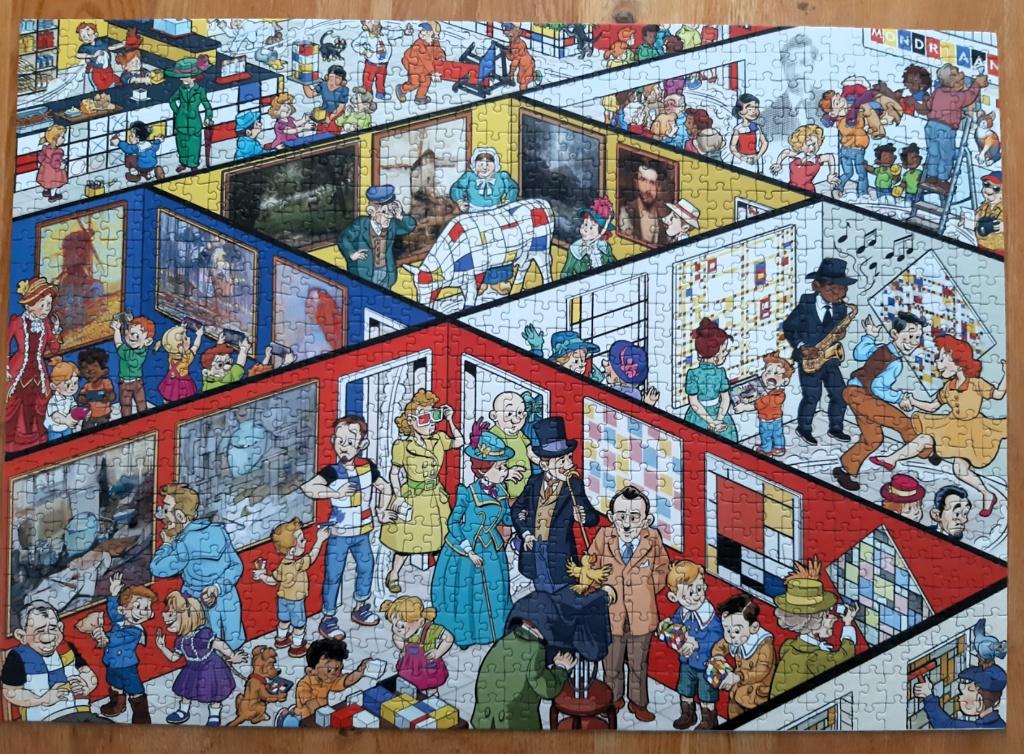 Puzzel 'Piet Mondriaan' 1000 stukjes, Ophalen of Verzenden, 500 t/m 1500 stukjes, Zo goed als nieuw, Legpuzzel