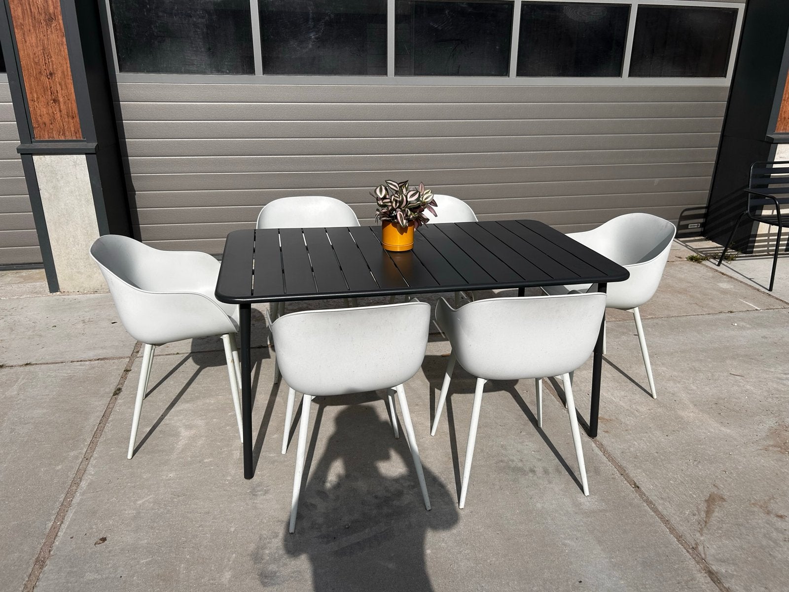 Complete aluminium tuinset met 6 kuipstoelen - ZGAN, Tuin en Terras, Ophalen, ., 6 zitplaatsen, Aluminium