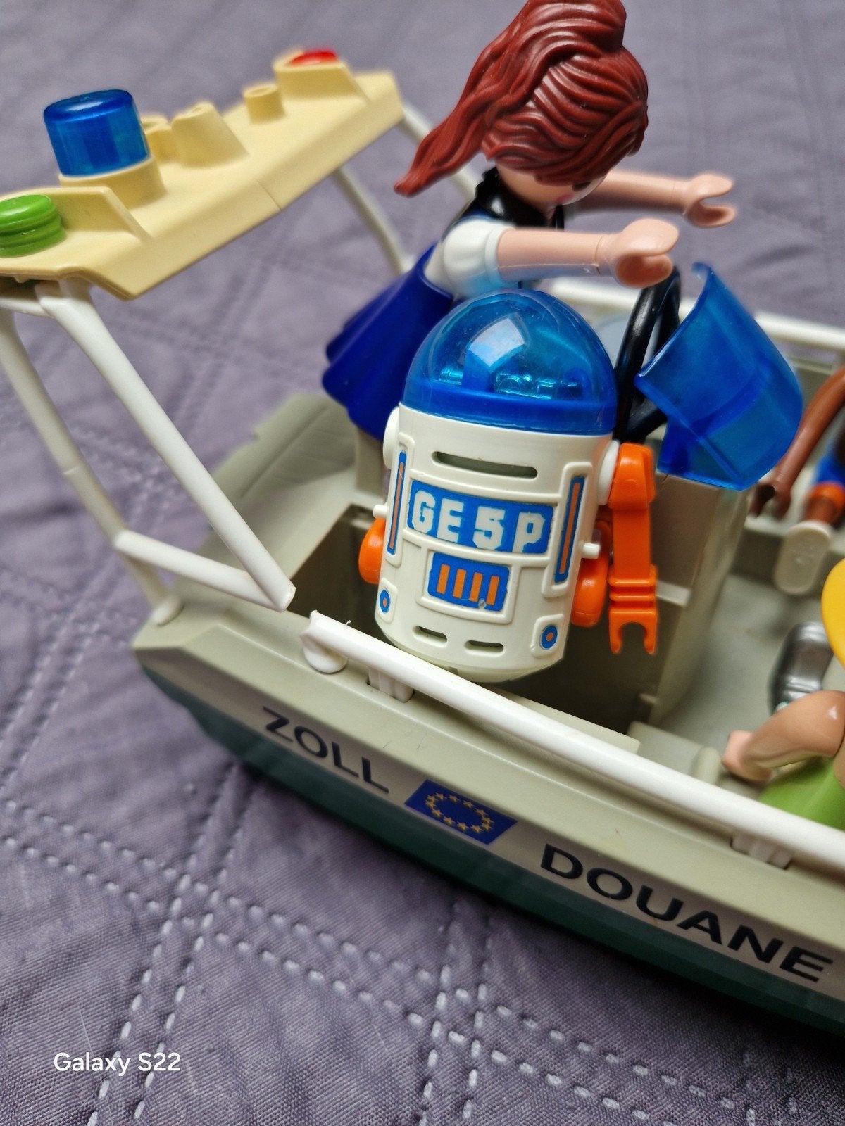Playmobil Douane Boot met Figuren en Robot, Ophalen, Gebruikt, Losse onderdelen, Boot/Schip