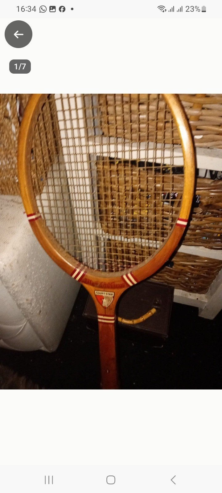 antieke tennisracket, Ophalen of Verzenden, Racket, Overige merken