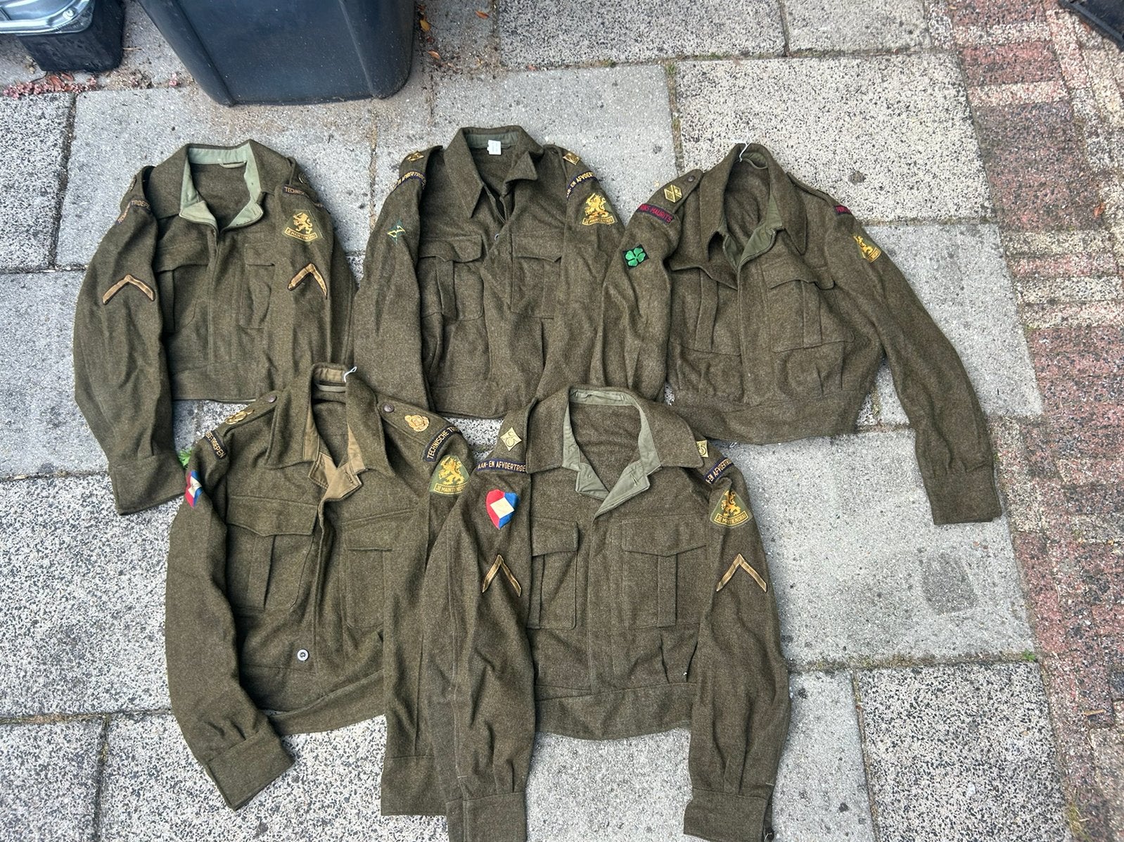 Lot battledress jassen MvO maat 48 en 49, Ophalen of Verzenden, Landmacht, Nederland, Kleding of Schoenen
