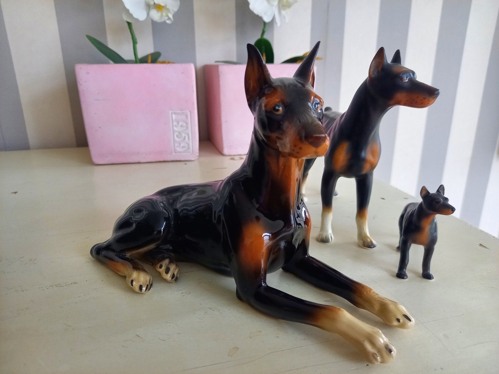Doberman pinscher beeldjes

Vaga international, Verzamelen, Ophalen, Gebruikt, Hond of Kat, Beeldje of Figuurtje