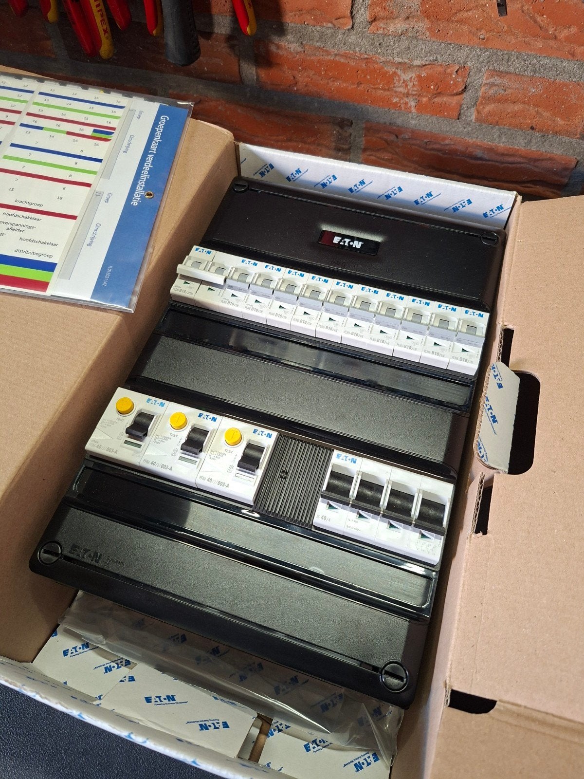 Eaton groepenkast 10 groepen + kookgroep, Ophalen of Verzenden, Nieuw, Overige typen