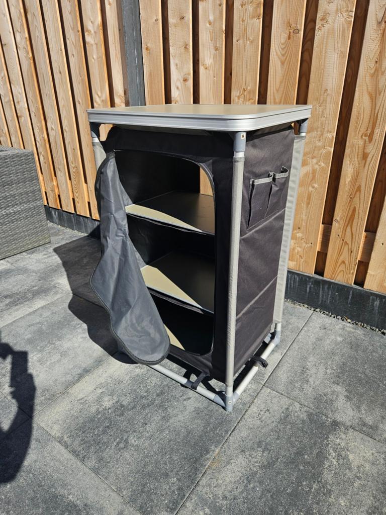 Campingkast met 3 planken - Ideaal voor tent of caravan, Caravans en Kamperen, Ophalen, Gebruikt