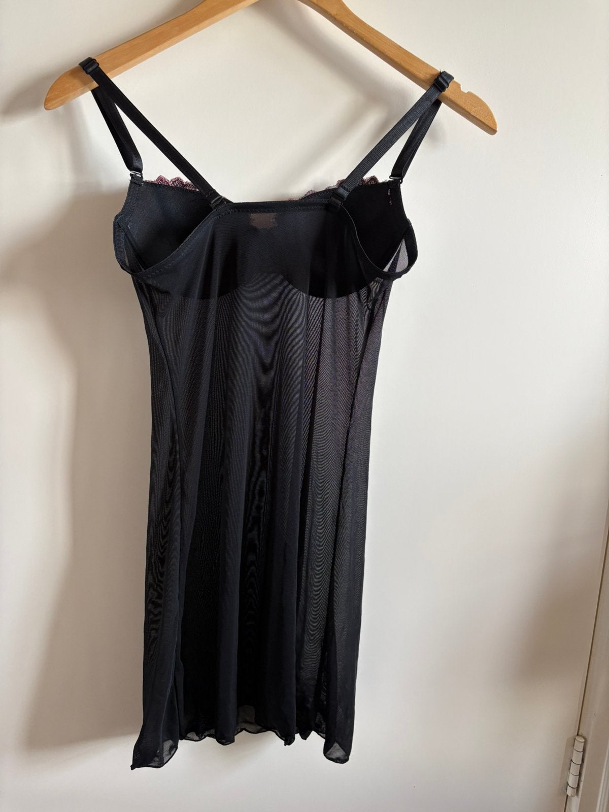 Sexy zwart  dourschijnend lingeriejurkje, Ophalen of Verzenden, Zwart, Body of Korset