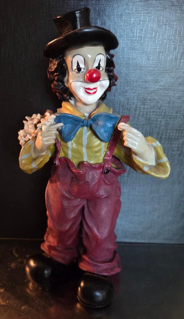 Vintage Clown Beeldje - 22 cm hoog, Ophalen of Verzenden