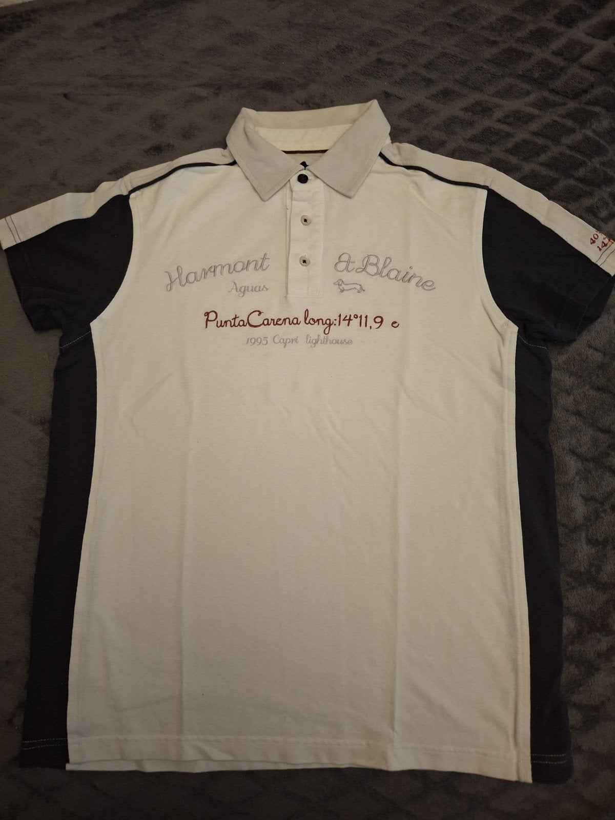 Harmont & Blaine Polo Shirt Maat M, Ophalen of Verzenden, Zo goed als nieuw, Maat 48/50 (M), Wit