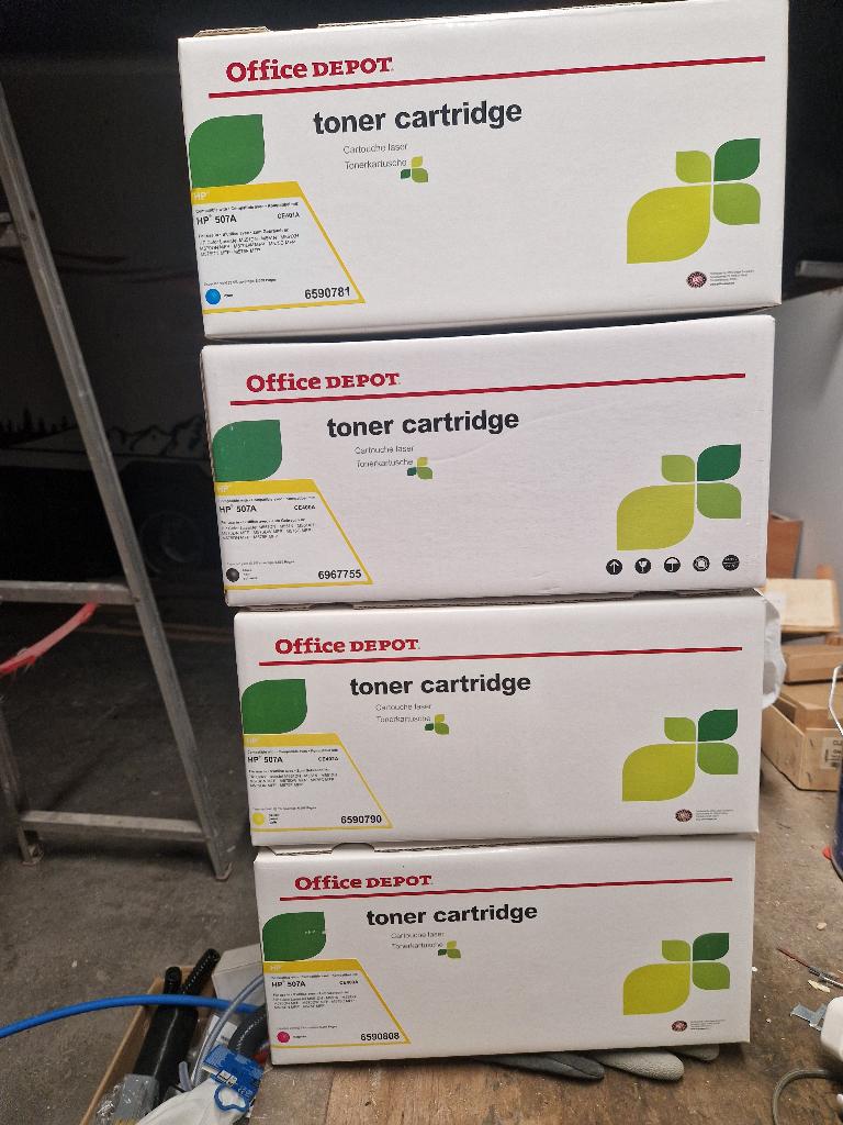 1 x toner HP 507X CE400A zwart en de 3 kleuren, Ophalen of Verzenden, Nieuw, Toner, Office Depot