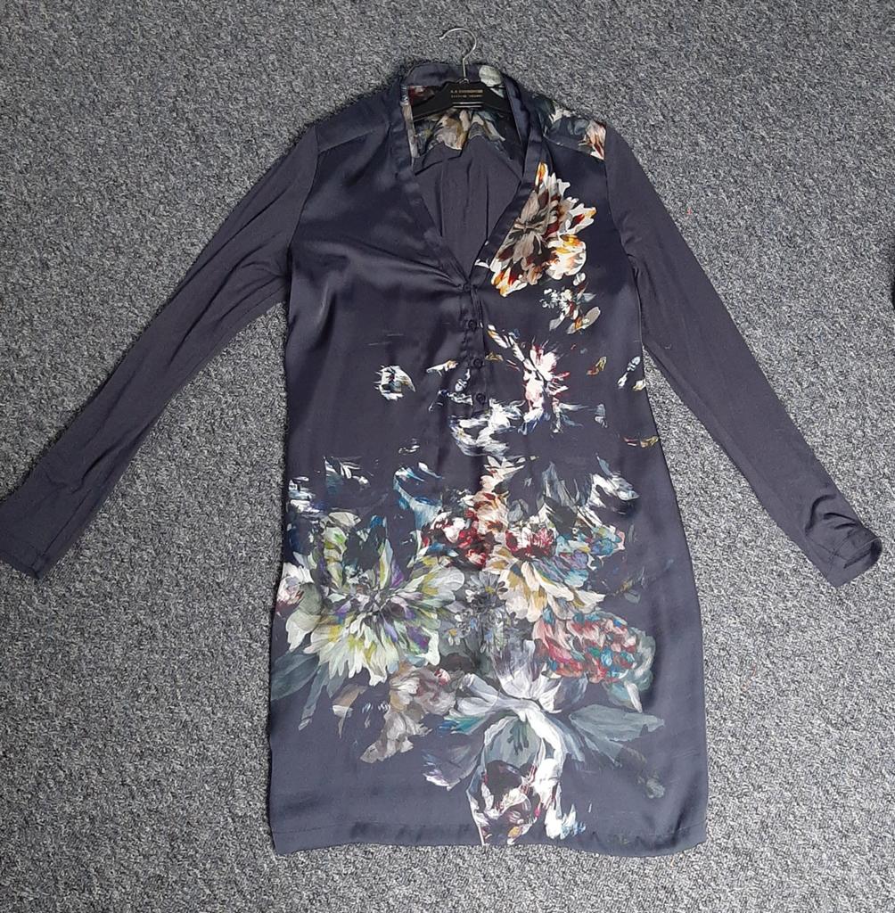 Blauwe jurk met bloemen ban Expresso (maat 40), Maat 38/40 (M), Ophalen of Verzenden, Zo goed als nieuw, Expresso