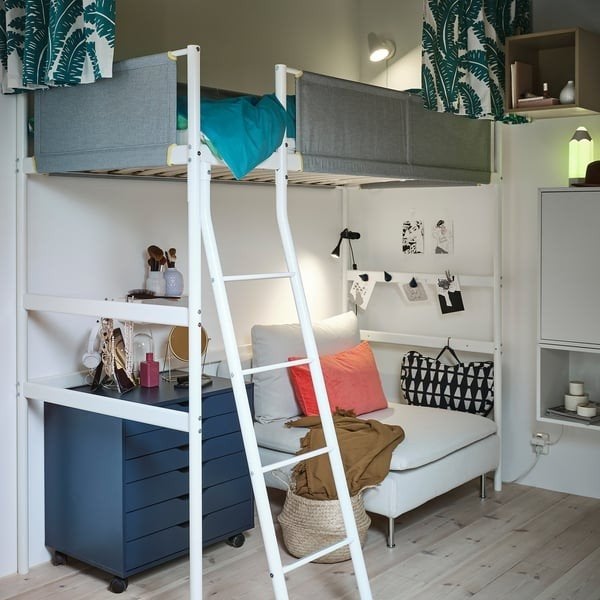 IKEA Vitval hoogslaper 90x200cm, Ophalen, Gebruikt, Eenpersoons, 200 cm