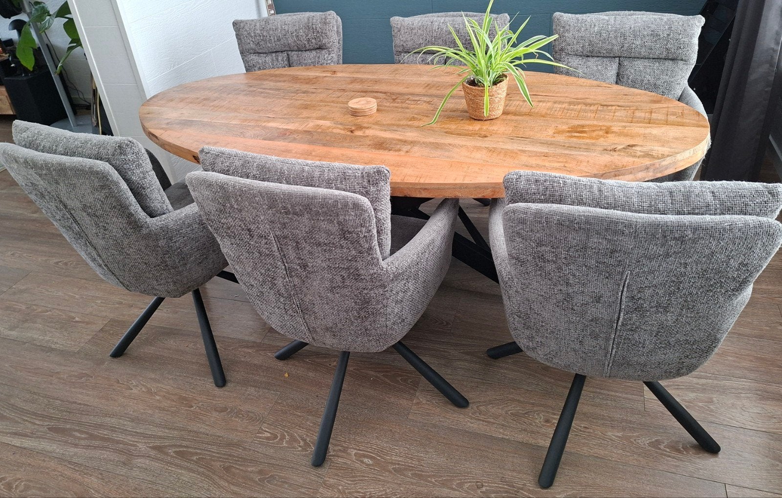 Zo goed als nieuwe eethoekstoelen van Profijt Meubelen, Huis en Inrichting, Stoelen, Ophalen, Zo goed als nieuw, Stof, Vijf, Zes of meer stoelen