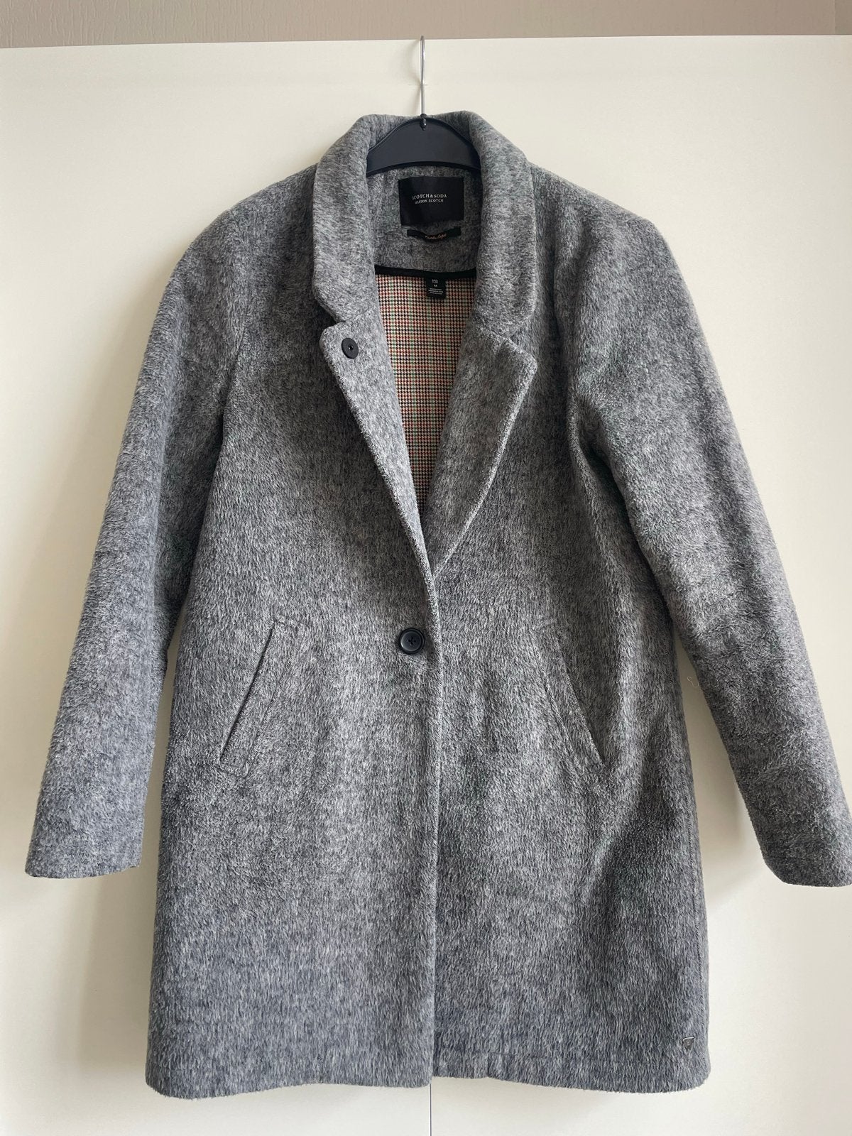Scotch & Soda Maison Scotch wollen jas maat M, Ophalen of Verzenden, Zo goed als nieuw, Maat 38/40 (M), Grijs