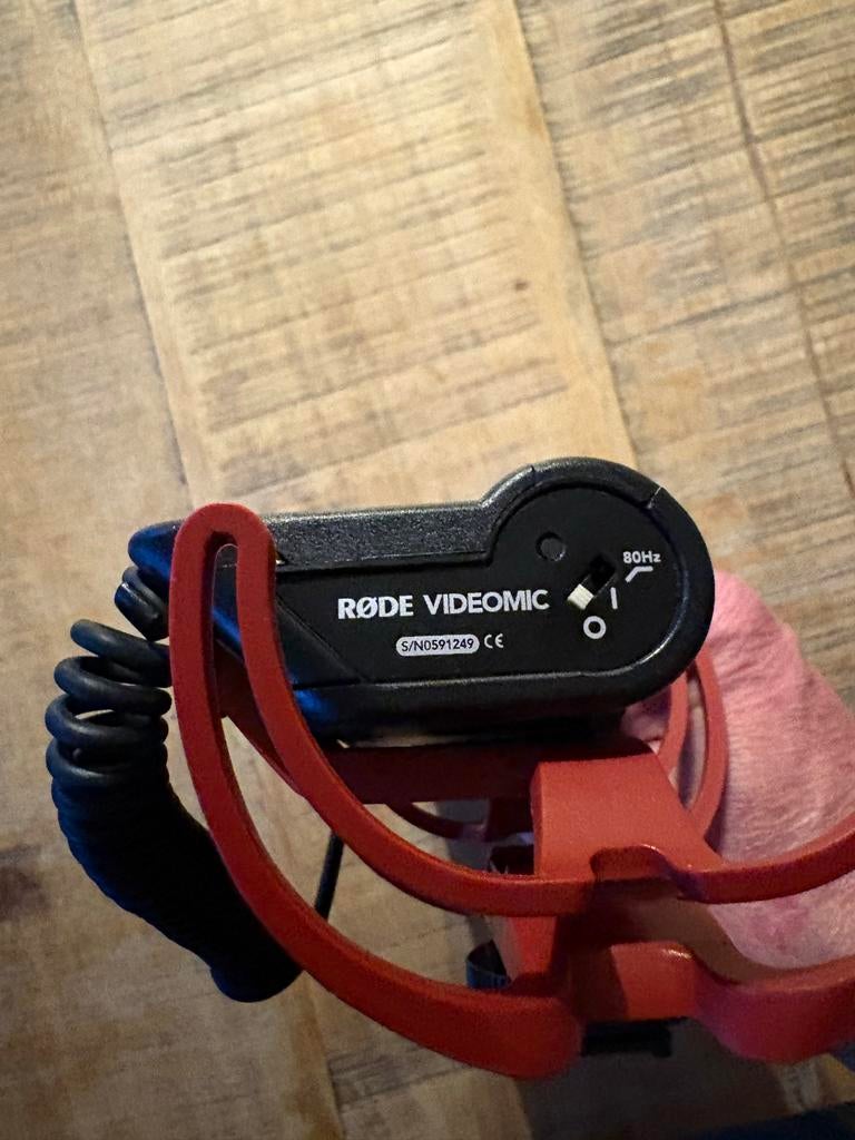 Rode VideoMic cameramicrofoon met windkap, Muziek en Instrumenten, Microfoons, Gebruikt, Overige typen, Ophalen of Verzenden
