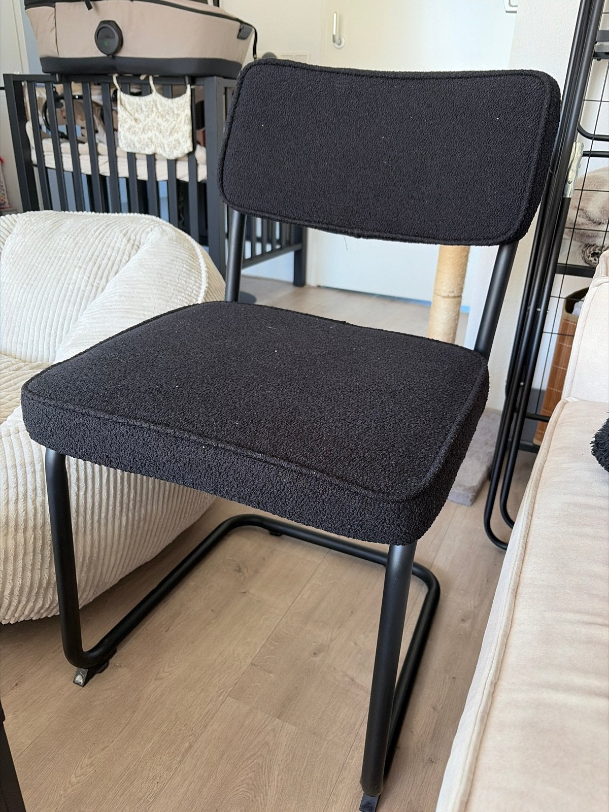 Teddy stoelen zwart van Kwantum, Huis en Inrichting, Ophalen, Gebruikt, Twee, Zwart