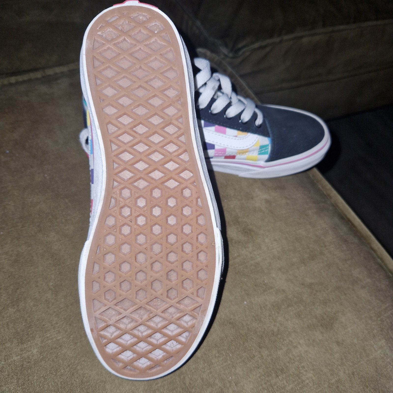 Vans Old Skool Checkerboard Sneakers Maat 34, Vans, Jongen of Meisje, Schoenen, Ophalen of Verzenden