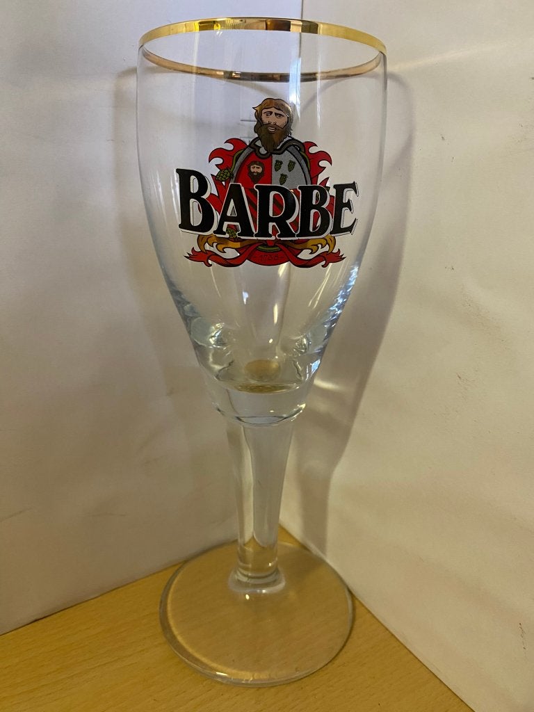 Barbe bierglas 33cl, Ophalen of Verzenden, Zo goed als nieuw, Glas of Glazen, Overige merken