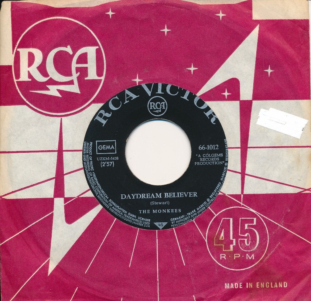 855 The Monkees - Daydream believer (1967), Cd's en Dvd's, Ophalen of Verzenden, Gebruikt, 7 inch, Pop