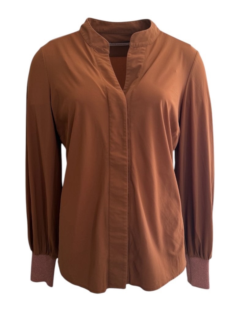 Studio Anneloes blouse L, Kleding | Dames, Blouses en Tunieken, Zo goed als nieuw, Bruin, Ophalen of Verzenden