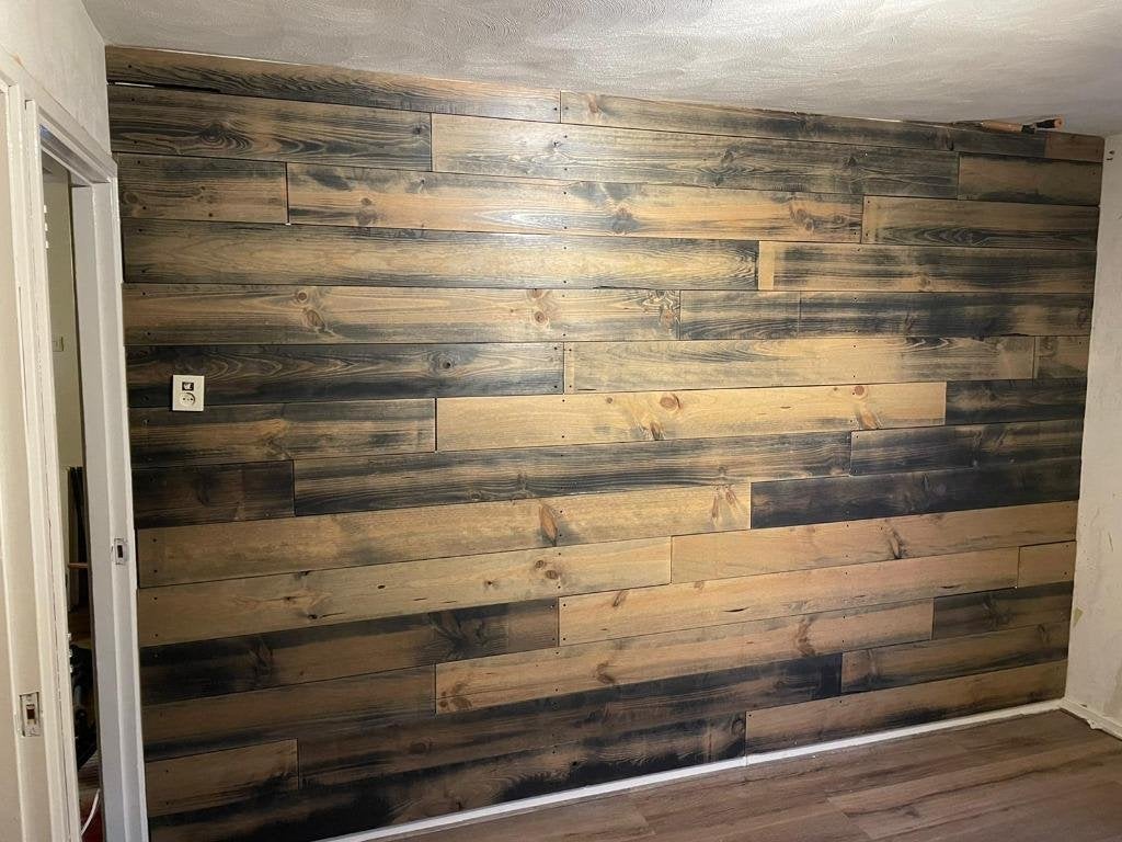 Partij grenen planken Huile Gris 20x177 , 2 kleuren geolied