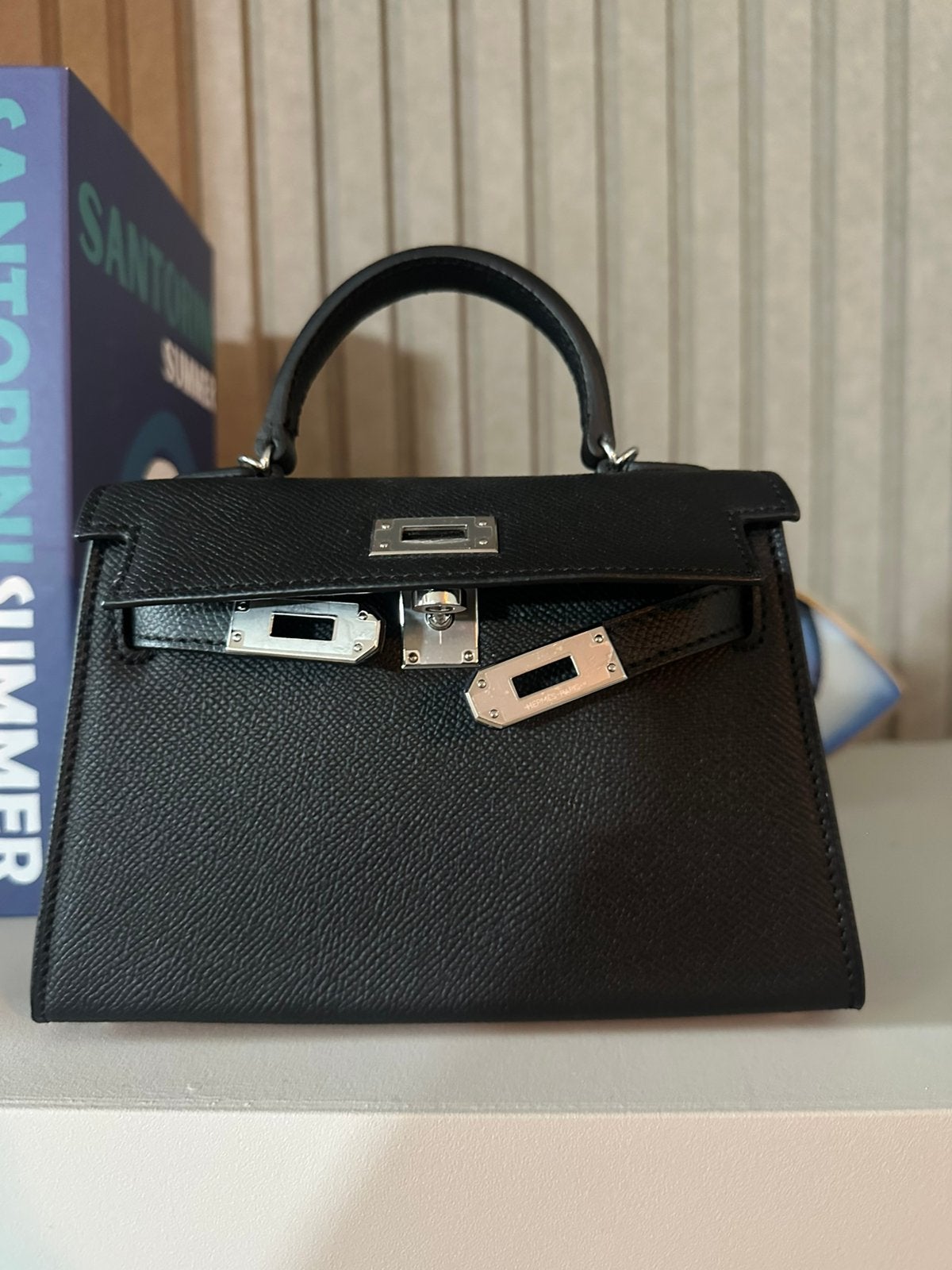 Zwarte Mini Kelly II Epsom leder- Palladium hardware, Sieraden, Tassen en Uiterlijk, Ophalen, Nieuw, Zwart, Schoudertasje