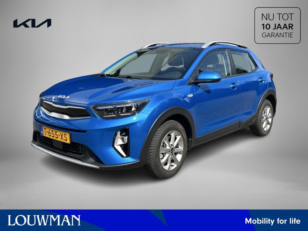 Kia Stonic 1.0 T-GDi MHEV DynamicLine | Trekhaak | LED | Nav, Auto's, Voorwielaandrijving, 12 maanden, Gebruikt, Blauw