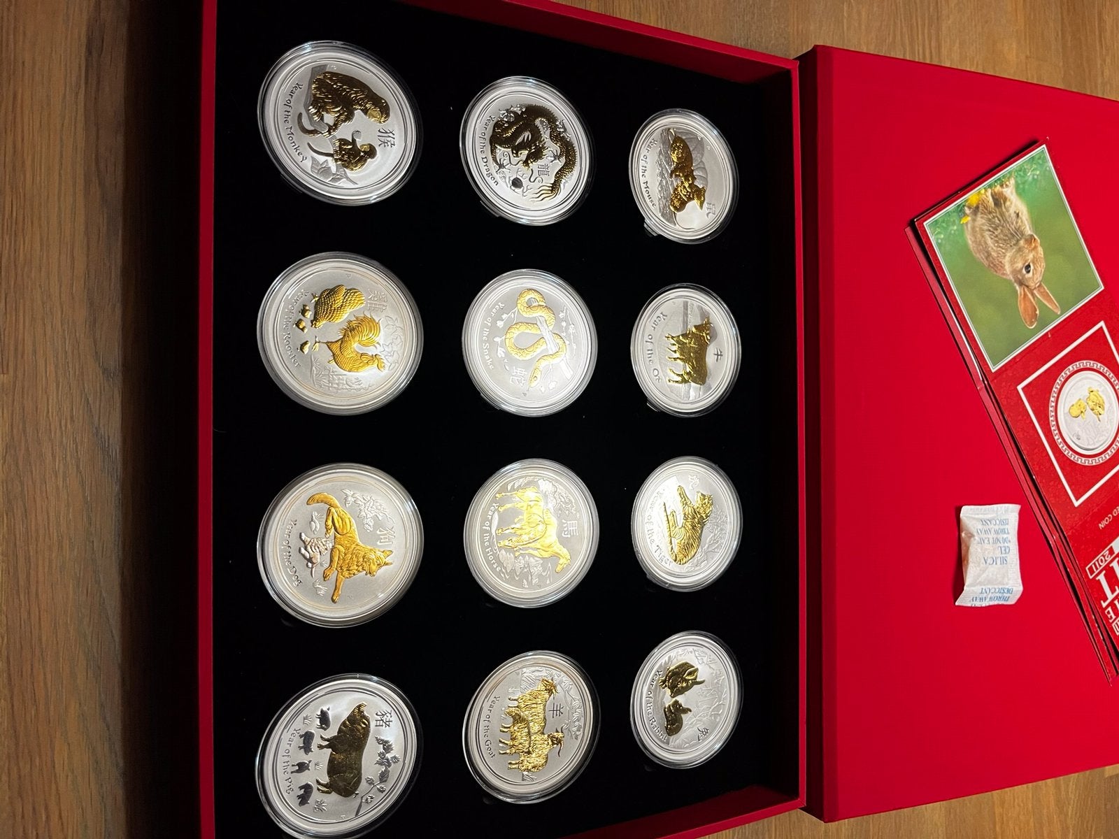 LUNAR 2 SERIE , 12 X 1 OZ GILDED, Verzenden, Goud