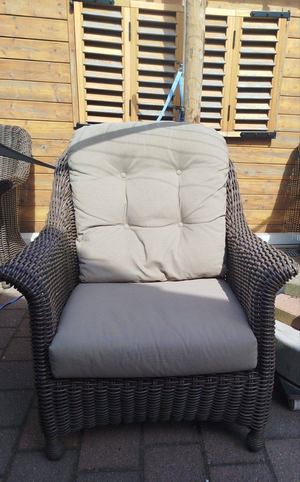 1..4 seasons madoera lounge stoel, Tuin en Terras, Tuinsets en Loungesets, Ophalen of Verzenden, Zo goed als nieuw, Wicker, Stoel