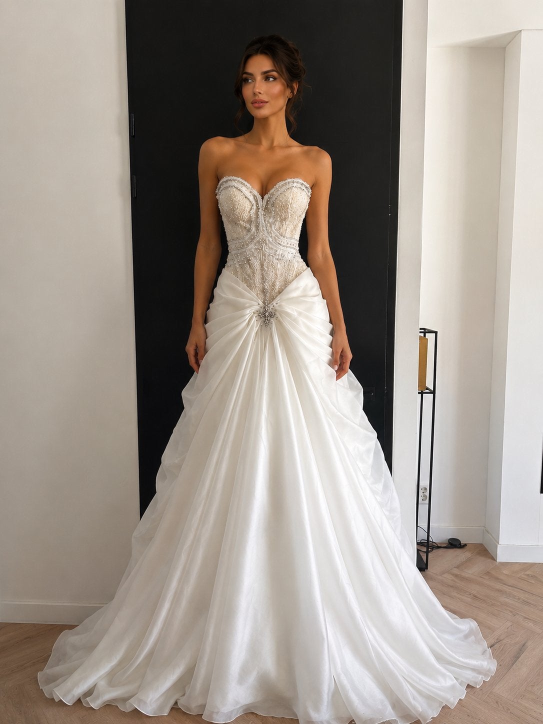 Bruidsjurk Luxe trouwjurk prinses stijl, Ophalen of Verzenden, Zo goed als nieuw, Wit, Trouwjurk