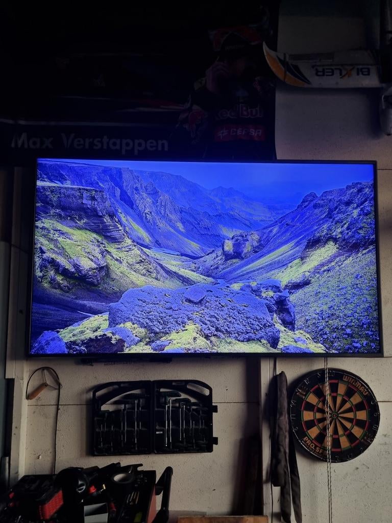 Lg 75 inch tv, geeft blauw beeld, Ophalen