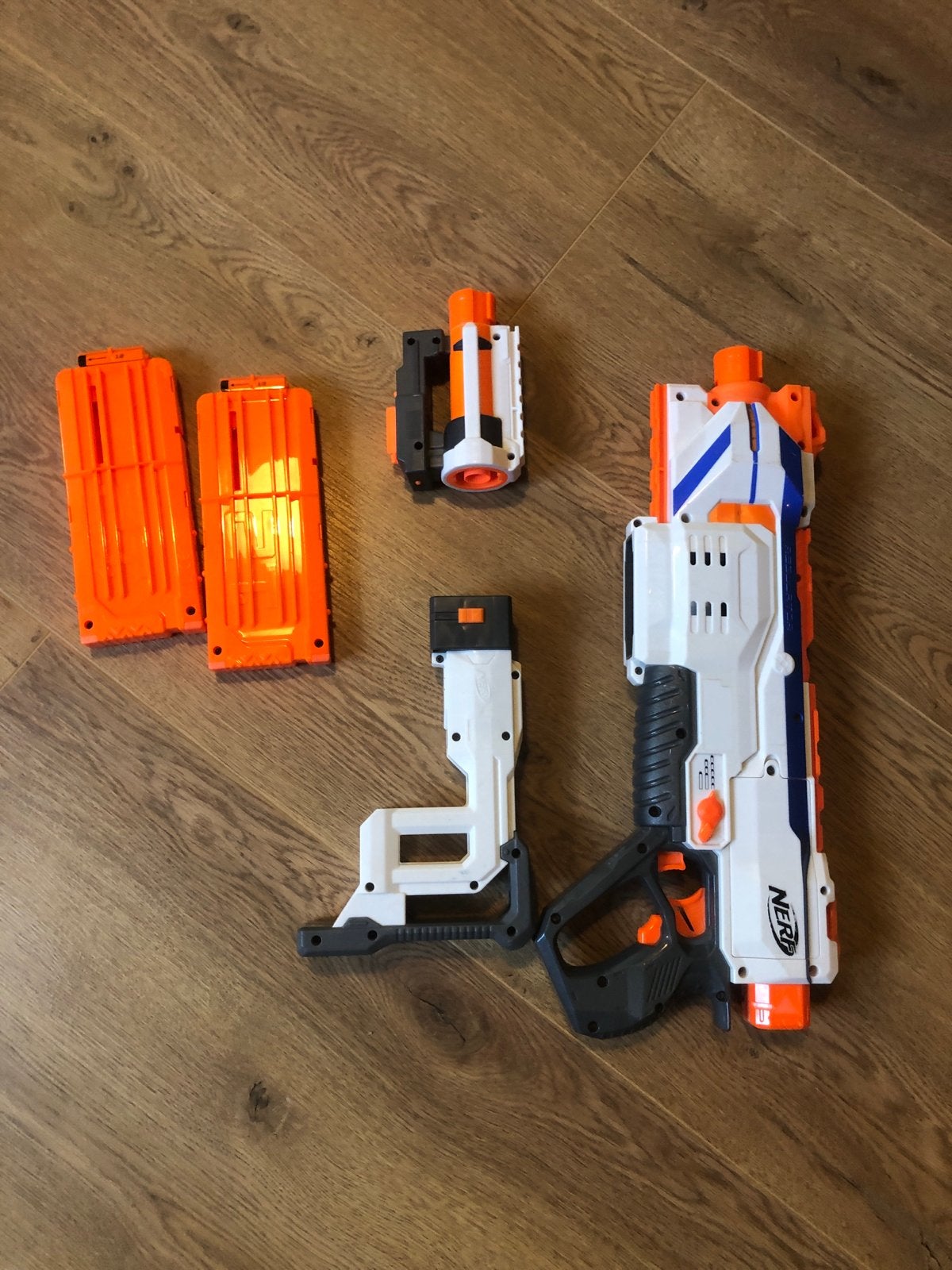 Nerf N-Strike Elite Retaliator Blaster met accessoires, Ophalen, Gebruikt, Jongen of Meisje