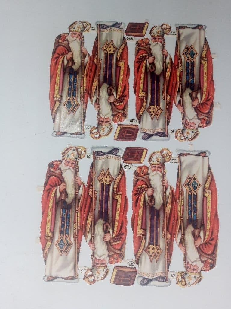 2 velletjes vintage Sinterklaas poëzieprentjes, Diversen, Ophalen of Verzenden, Zo goed als nieuw