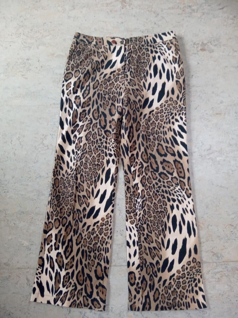 Panterprint broek maat 44, Kleding | Dames, Bruin, Maat 42/44 (L), Ophalen of Verzenden, Zo goed als nieuw