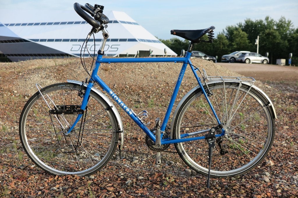Trekking fiets, groot herenframe, 28 inch, Gebruikt, Velgrem, 61 tot 65 cm