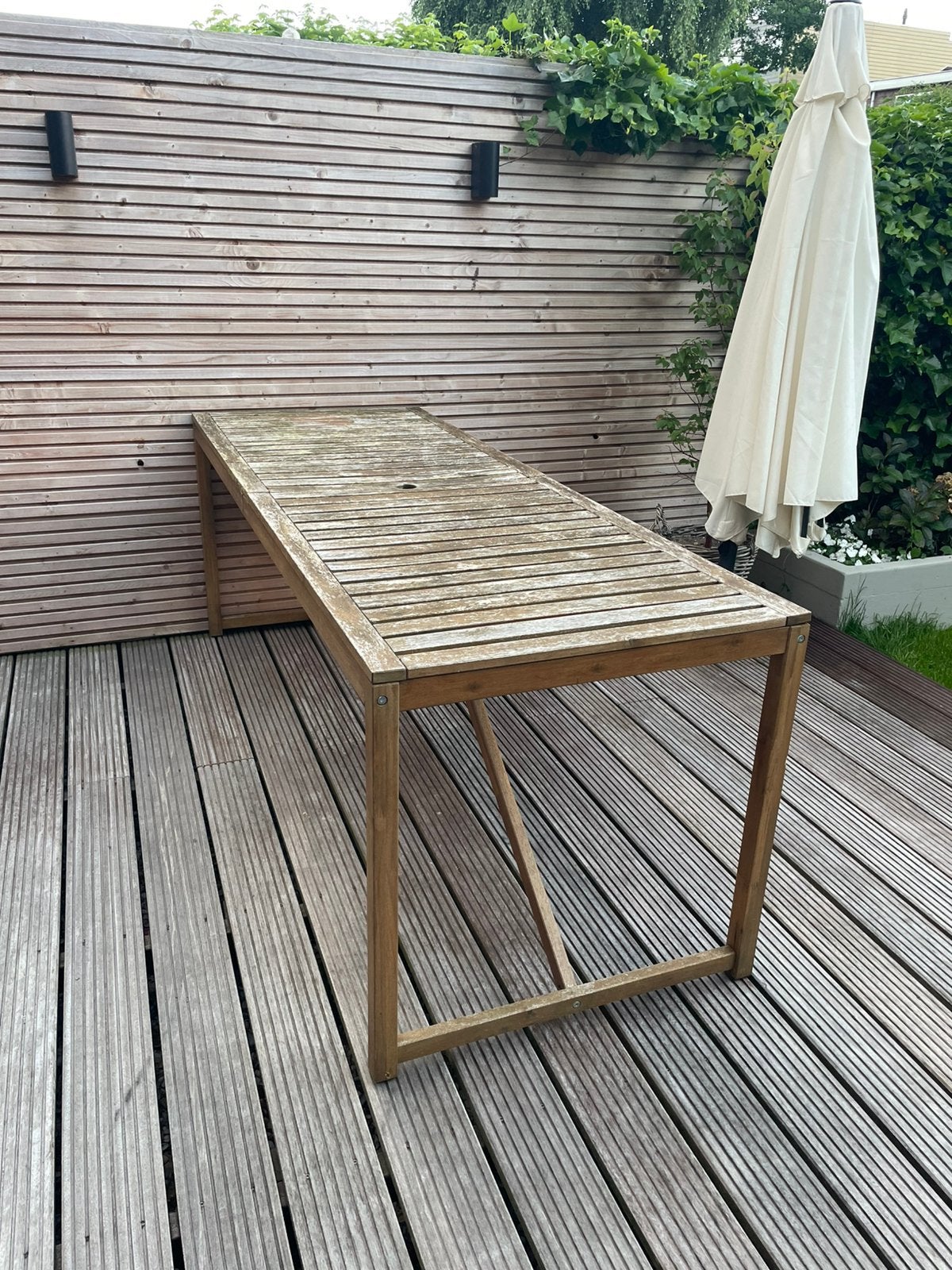 Houten tuintafel, Tuin en Terras, Tuintafels, Ophalen, Gebruikt, Rechthoekig, Hout