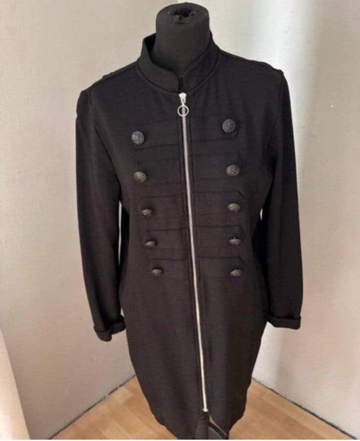 Zoso mooie STG Pepper look lange zwarte blazer/jas mt 42, Zwart, Maat 42/44 (L), Ophalen of Verzenden, Zo goed als nieuw