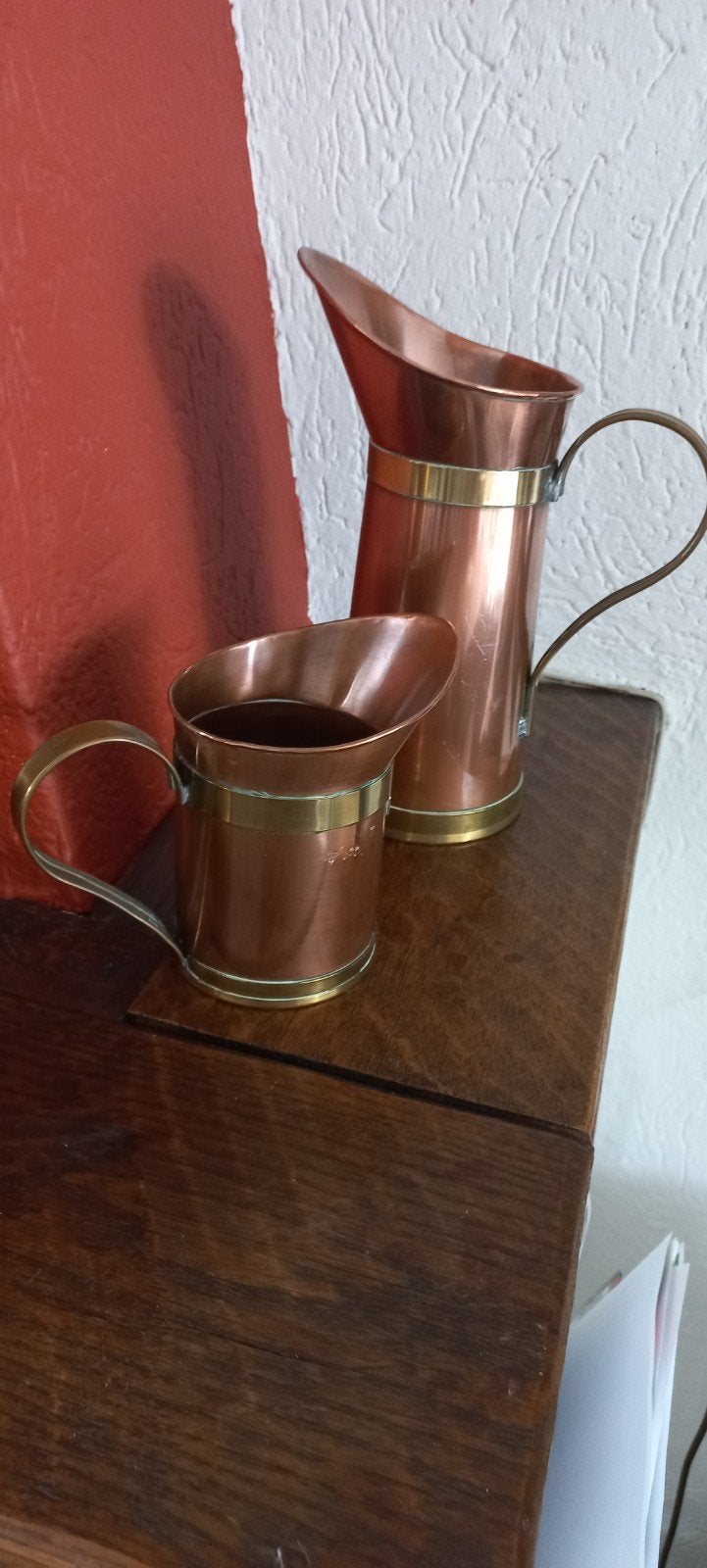 koperen sierkannen, handgemaakt, Ophalen of Verzenden, Koper