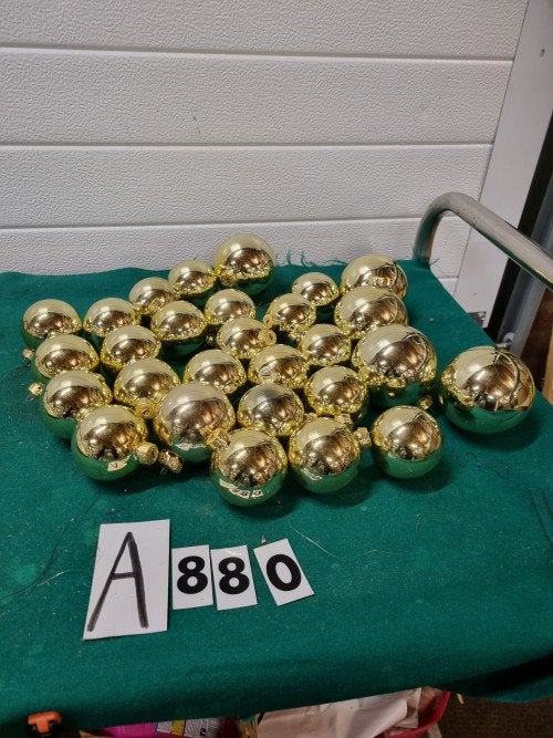 kerstballen goud kleurig van glas [a880], Ophalen of Verzenden, 'T Olde Gre-j, Info@toldegrej.nl, Endepoelstraat 20f Didam