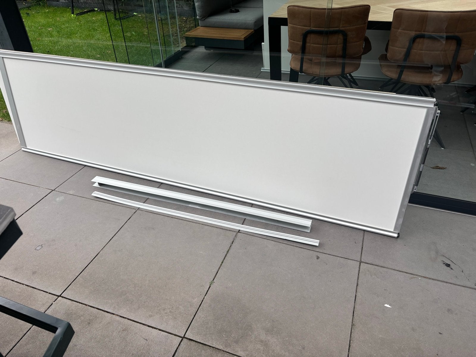 Witte schuifdeur met rails softclose + meubel paneel, Ophalen, Gebruikt