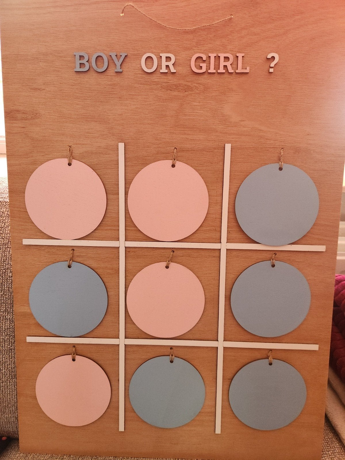 Leuk genderreveal bord!, Ophalen
