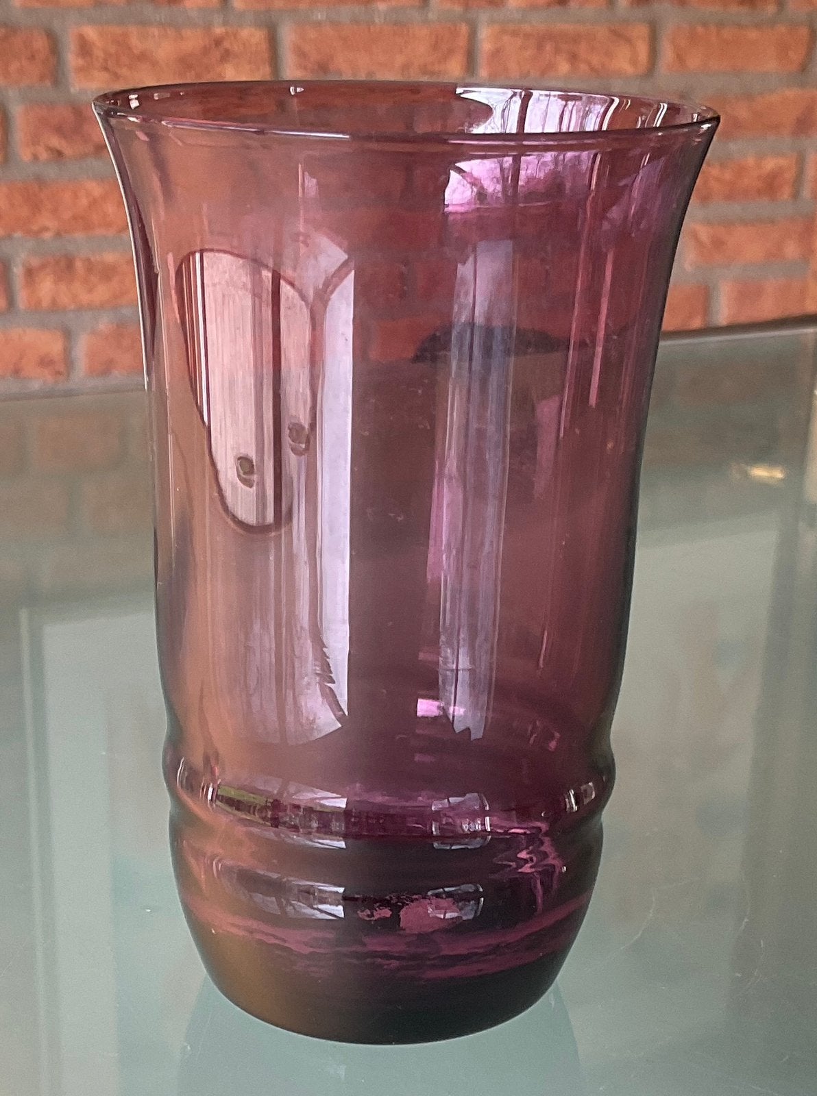 Andries Dirk Copier - paars iriserend glas 1923 - Leerdam, Antiek en Kunst, Antiek | Glas en Kristal, Ophalen of Verzenden